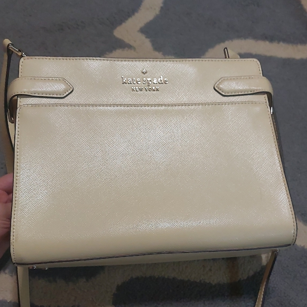 Kate Spade Staci Satchel, Pale Yellow, Medium Size